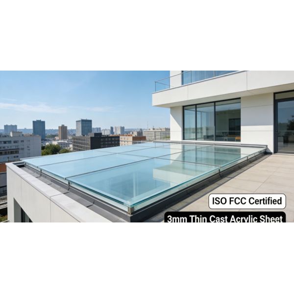 ISO FCC s Acrylic Sheet 3mm Thin Large Roof Cast Lucite Plate