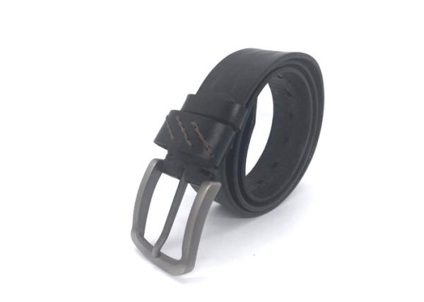 Mens Casual Leather Dress Belt  1 1/2” Wide 4MM Thick Alloy Prong Buckle