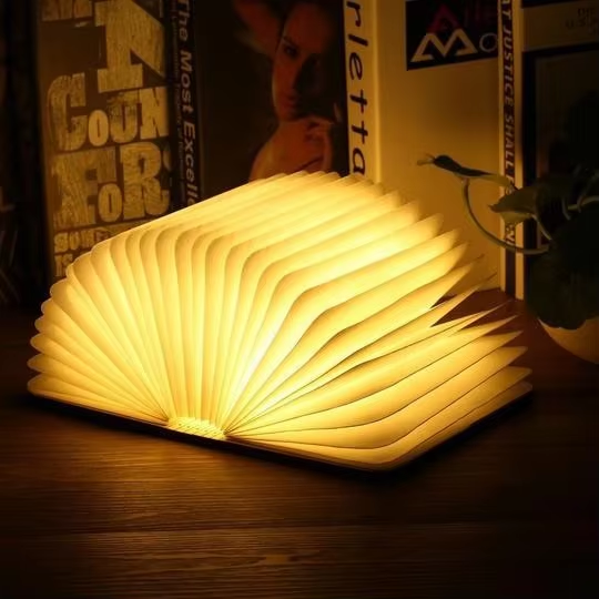 Novelty Folding Book Light 5 Colors Folding Night Light Portable Table Lamp