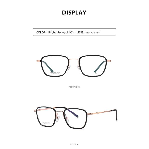 Стекла ацетата рамки титана квадратные, люди CE фасонируют стекла