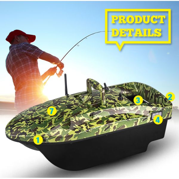 DEVC-118 Carp Fishing Bait Boats , camouflage ABS plastic type rc fishing bait boat