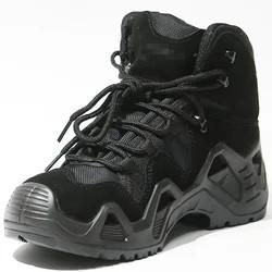 Side Zip Military Zipper Boots Mens Winter Cotton Non-Slip Wear-Resistant Climbing