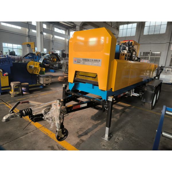 Mobile Transportable KR18 Standing Seam Roll Forming Machine Bemo Type On-Site Metal Roof Sheet