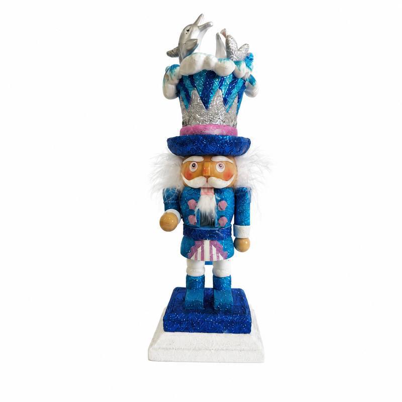Custom Blue Winter Dolphin Nutcracker