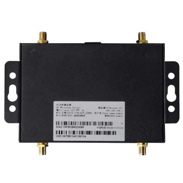 Industrial WiFi Router 4G LTE Unlocked Detachable Antennas SMA Port SIM Card Slot Easy Setup Plug Play Wireless