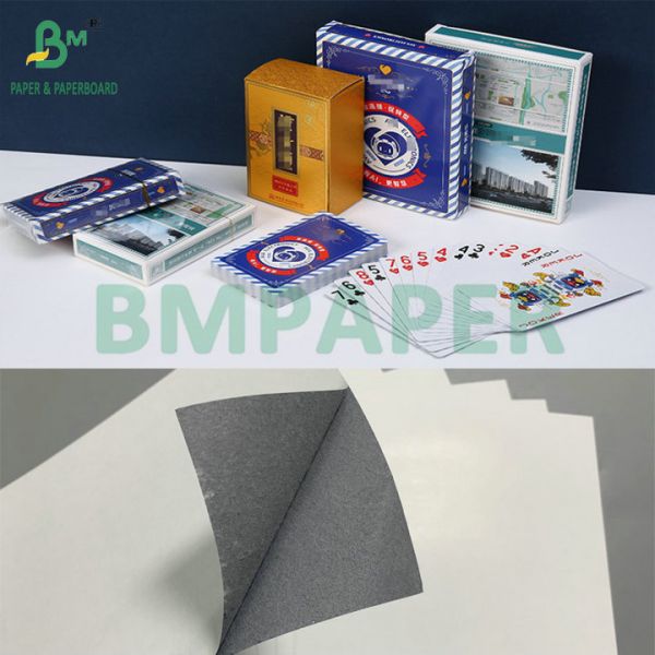 230gsm 310gsm C2S White Playing Cardboard With Blue Black Centre 230 gm 310 gm C2S Carton de jeu blanc avec centre bleu noir