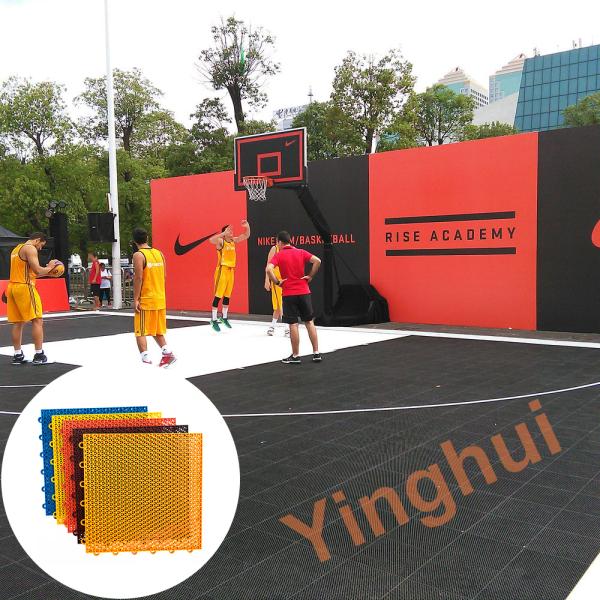 Plastic Interlocking Floor Tiles Outdoor Basketball Tennis Baseball Outdoor Floor Tile
