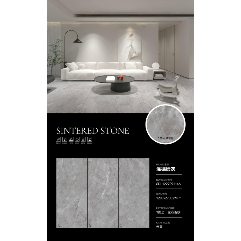 9mm Thick Porcelain Kitchen Floor Tiles 1200x2700mm Large Format Flooring Durable and Low Maintenance for Kitchen Spaces