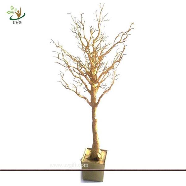 UVG 10ft artificial gold wishing tree with decorative twigs for party table decorations DTR30