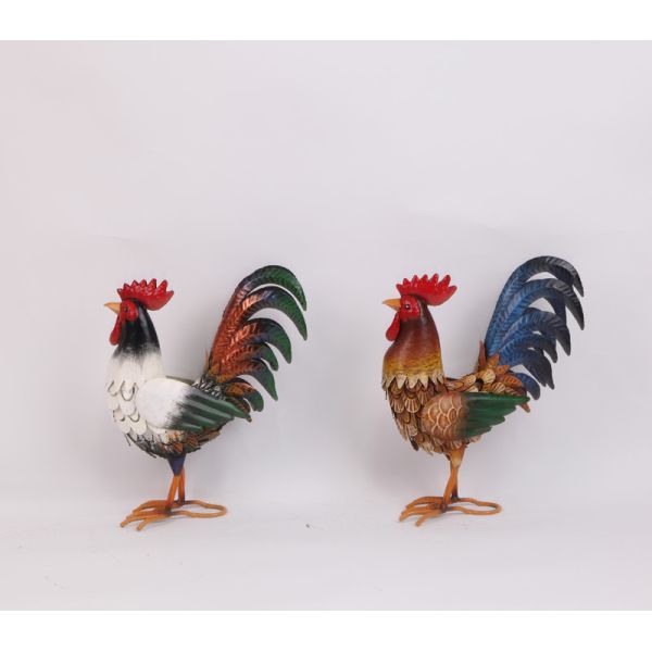 Nature Inspired Rooster Metal Garden Ornament