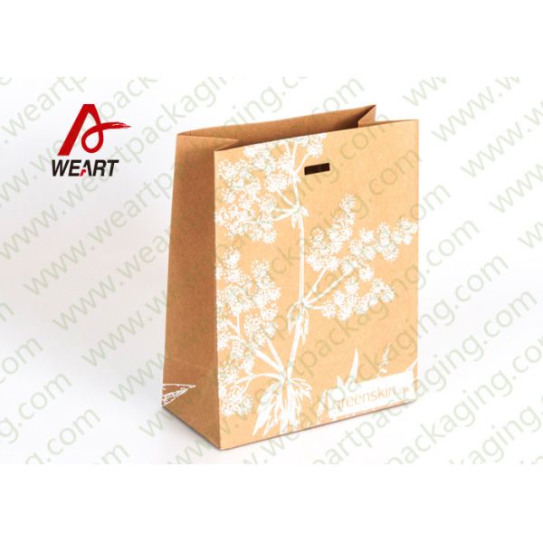 Die Cut Handle Bottle Gift Bags / Bespoke Boutique Paper Bags OEM /ODM Avaliable