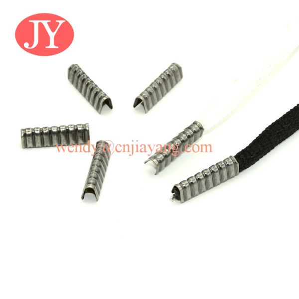 Hot Sales Custom Logo Rose Gold Square Metal Aglet For Sport Shoe