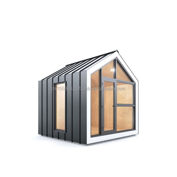 Modern Triangular Resort Hotel Casa prefabricada de contenedores con una habitación Baño Cocina y jardín Características Puerta de panel de sándwich