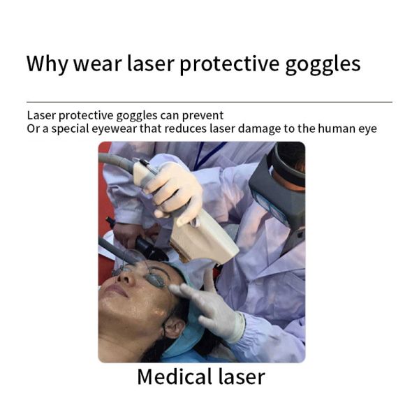 2024 New Eyewear CE Ansi Z87 Protection Anti Laser Protective Eyeshade Safety Eye Mask Beauty OPT IPL E-Light Client Goggles