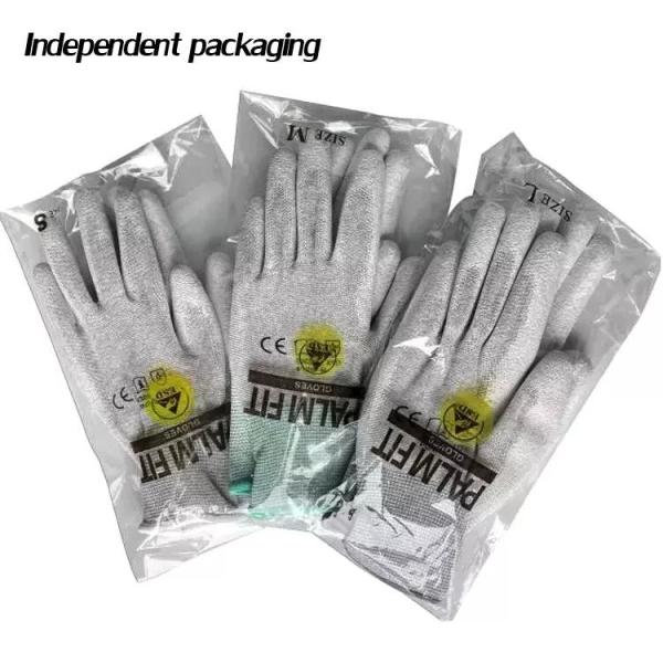 Anti Static ESD Glove Lint Free ESD PU Coated Palm Fit Gloves Carbon Fiber Antistatic Safety Work Gloves