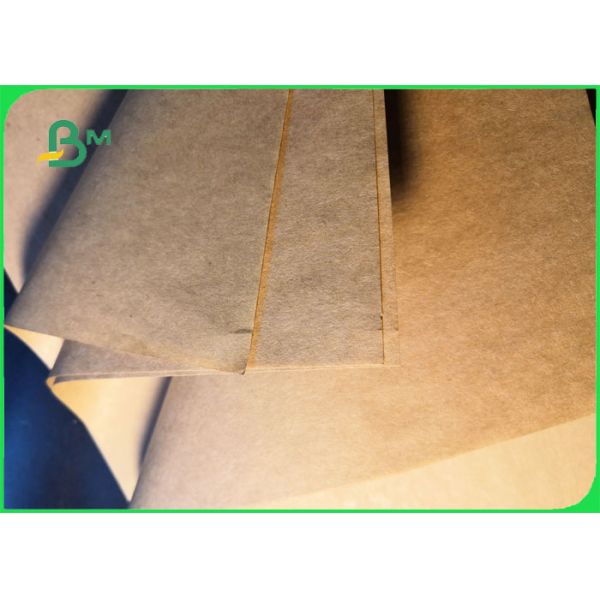 40GSM 50GSM Eco - Friendly Food Grade Paper Roll / Brown Kraft Paper For Street Food Market