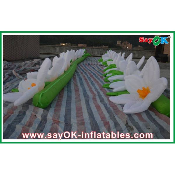 Длина 5M цветка освещения декоративного белого раздувного украшения освещения пожаробезопасная