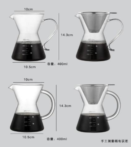 Morden Stainless Steel Coffee Pot / Silver Manual Drip Coffee Maker