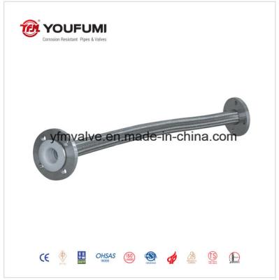 Compression Molding PTFE Lined Pipe Fittings 100mm Flanged Coupling Type