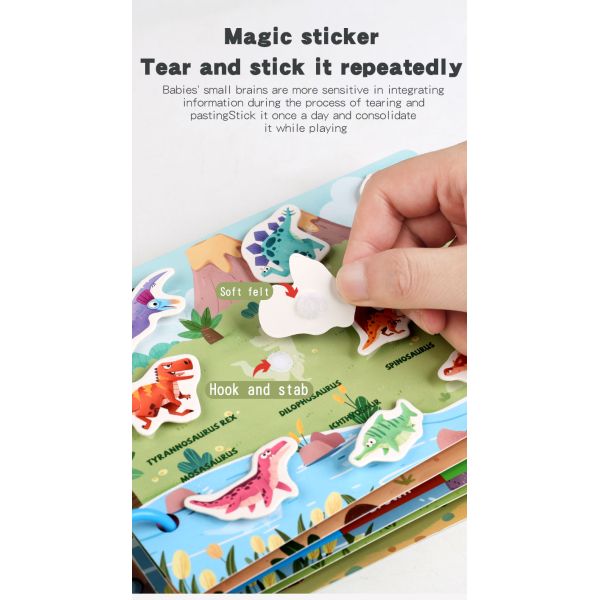 Montessori Baby Enlightenment Educational Busy Book Sticker Book Toy Cross-border Children's Quiet Small Sticky Book
