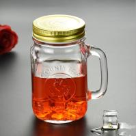 Le stockage en verre ISO14001 met le pays en bouteille Mason Jar Mugs juste de Crackproof 5.25in