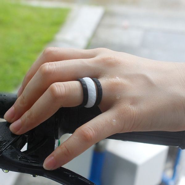 Fish Scale Silicone Wedding Ring Mermaid Stone Design For Women'S Birthday