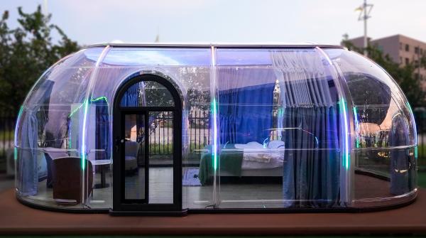UV Resistant Transparent PC Bubble House Waterproof Geodesic Dome Tent for Outdoor Glamping  Used for Entertainment
