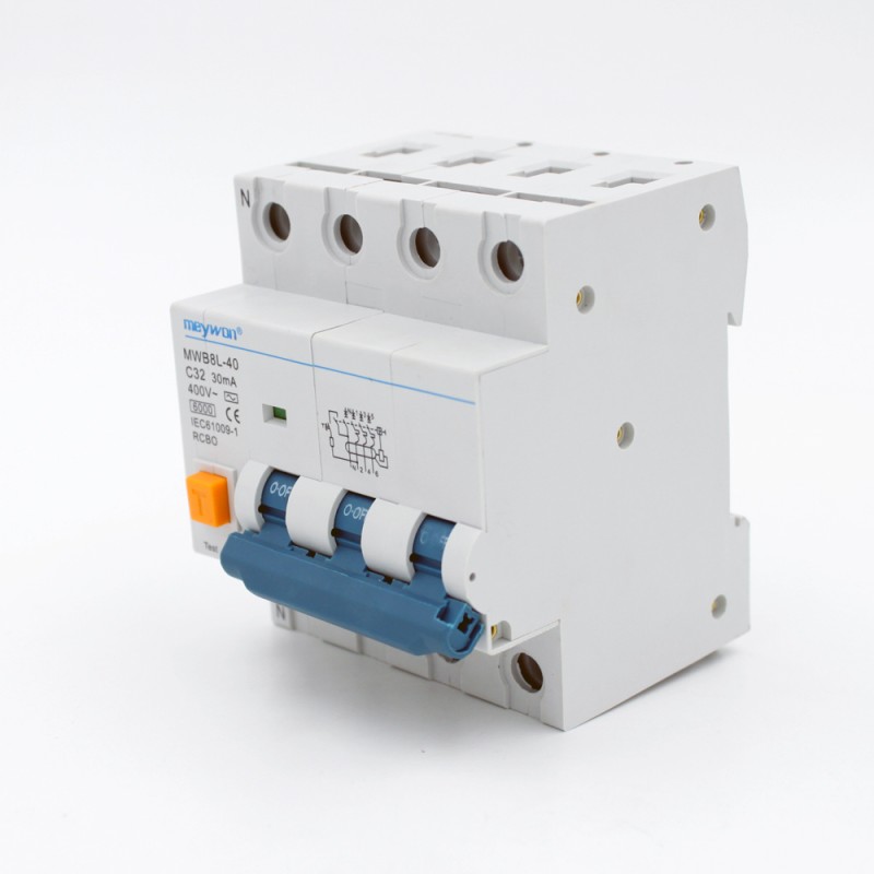 Circuit Breaker with Overcurrent protection Type AC with 6A 10A 16A 20A 25A 32A 40A 2P and 4P 30mA