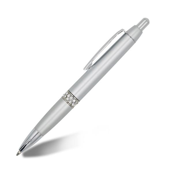 Elegant Business Ballpoint Pen Diamond-Inlayed Ring Design 1.0mm Gift Ball Pen
