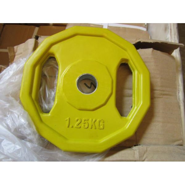0.5kg-25kg Rubber Coated Fitness Weight Plates With High Density Customized Logo