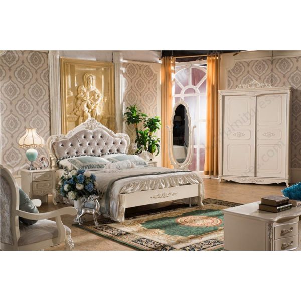 Classic Style Dubai Hotel Bed Luxury 9011
