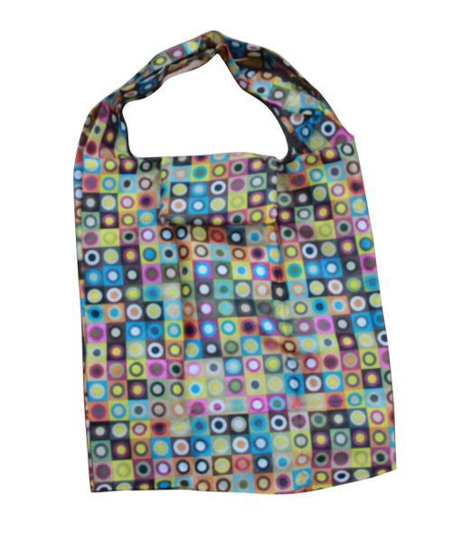Flowered Nylon Storage Bags With Metal Chains For Gift Giving