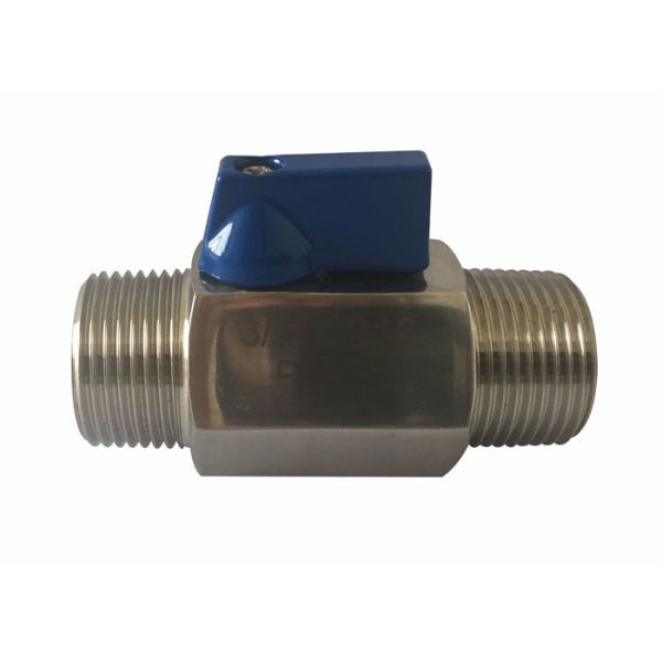 Mini Ball Valve Chrome Plated Pn63 Male Thread Stainless Steel Material