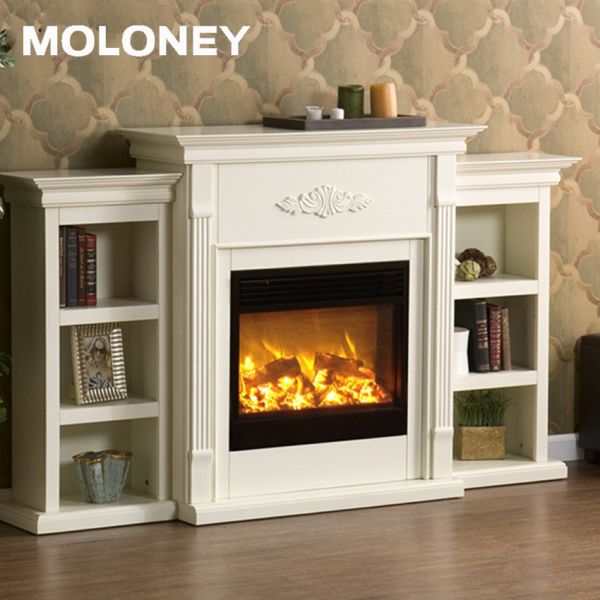 Рамка 33In 750-1500W черноты пламени поддельного деревянного камина подогревател