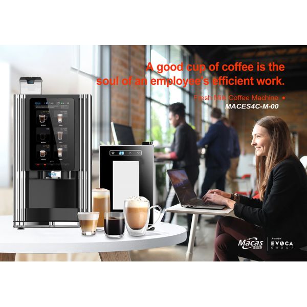 Fresh Milk Automatic Coffee Vending Machine suits in Cafe