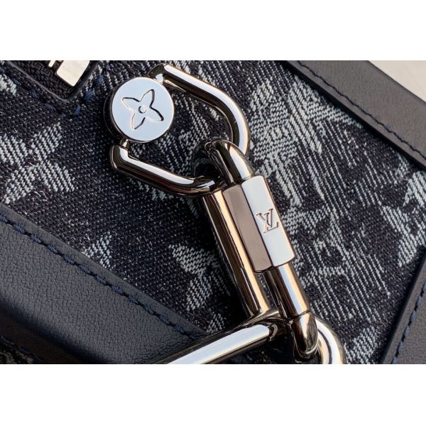 Unisex Soft Trunk Virgil Abloh Shoulder Bag With Zipper Open