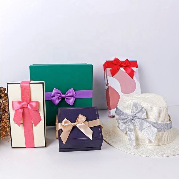 MSD OEM Cor Vermelha Custom Satin Ribbon Arcos Gravatas Caixa Regalo Arco e personalizado