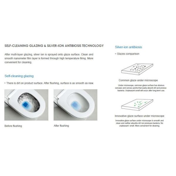 La pared de cerámica colgó la funda de asiento suave de una pieza europea del wc del retrete, taza del inodoro montada en la pared