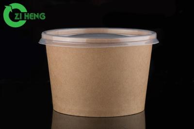 Bacia de sopa rígida 12oz do papel de embalagem do revestimento de alto brilho para o alimento para viagem