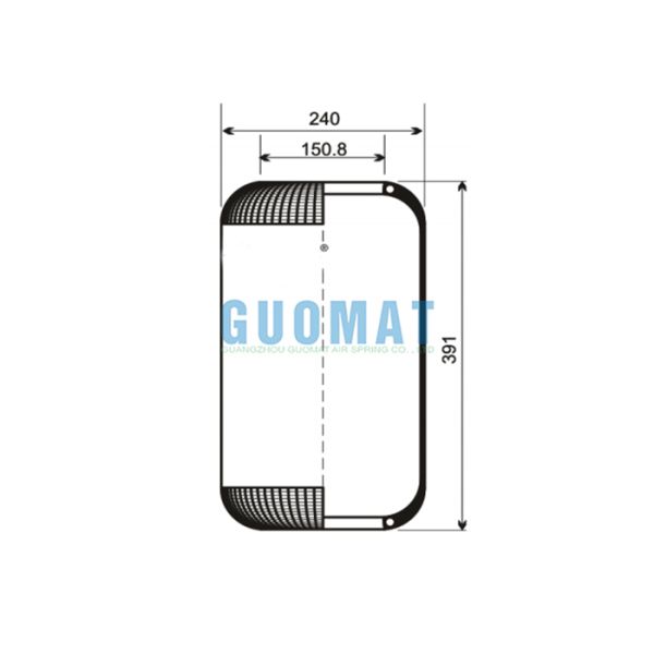 Natural Rubber 661N Contitech Air Bellows V1E25(-2) VIBRACOUSTIC Bus Suspension Air Spring