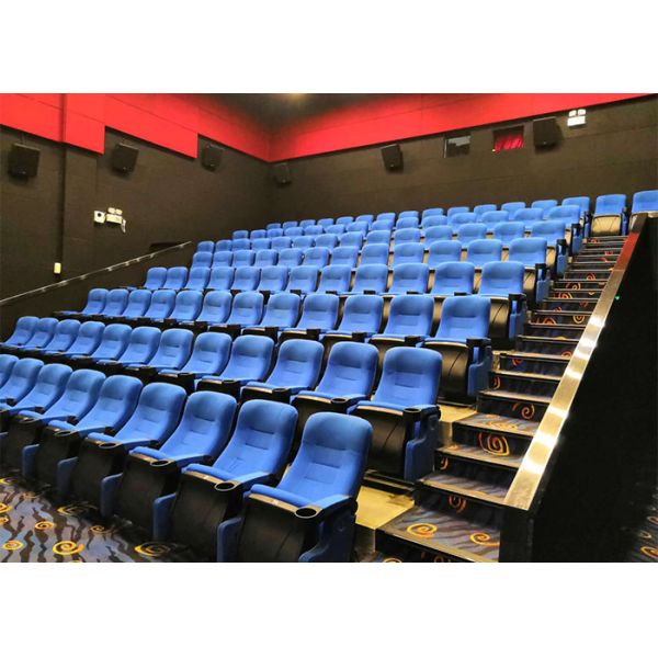 Fashionable Public Theater Seating With Wooden Writing Pad Foldable Cinema Chairs