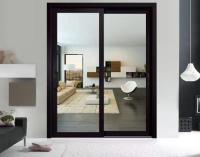 Porte coulissante en verre en aluminium sur mesure avec pulvérisation de poudre