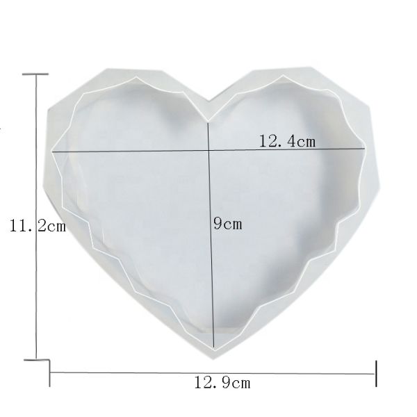 Eco Friendly Silicone Resin Mold Heart Shape Silicone Coaster Mold For Resin Epoxy