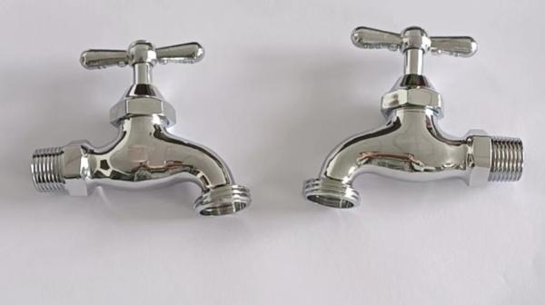 Zinc Handle Brass Bibcock Valve Casting Chrome Plated Brass Faucet