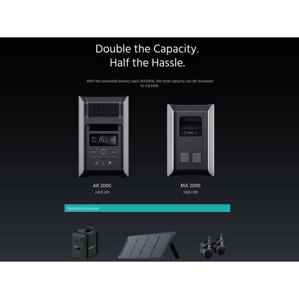 2400Wh LiFePO4 Solar Energy Power Station Battery for Off Grid Backup Systems