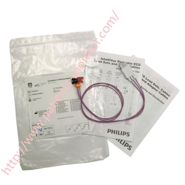 Philipph M1624A ECG Lead Set Unshielded 3 Lead Miniclip AAMI 0.7M 989803144941 Original