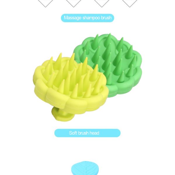 Soft Silicone Scalp Massager Shampoo Hair Massage Brush Scalp Cleansing Brush with Custom Logo Support