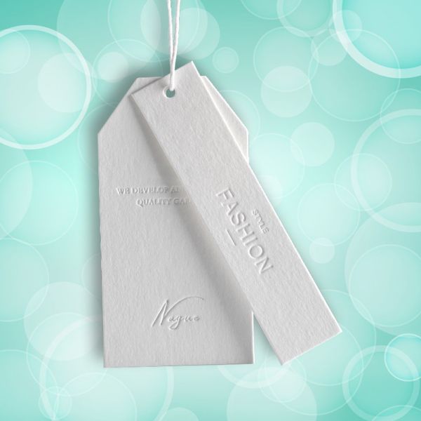 Logo Printing Clothing Label Paper Card Hang Tags With Cotton String