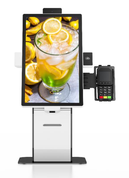 21.5 LCD Self-Service Kiosk with 1080p Touchscreen and Thermal Printer