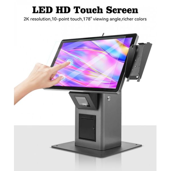 21.5 Inch Touch Screen Self-Service Kiosk with NFC Payment and Customizable OS for Restaurants and Retail